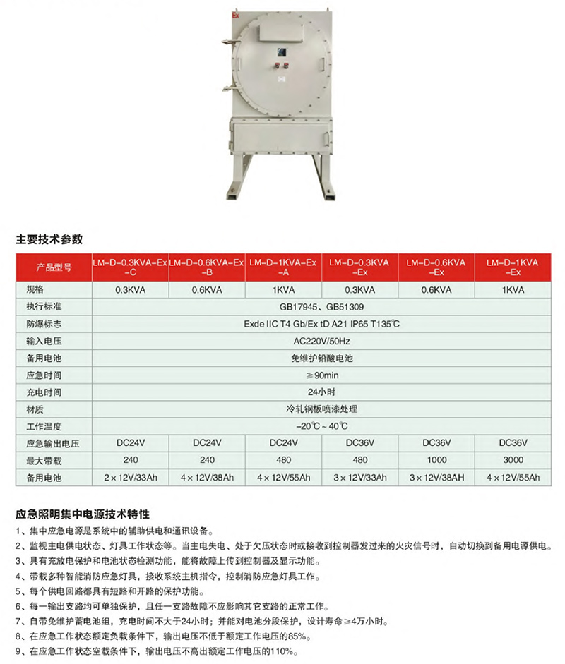 防爆应急照明集中电源